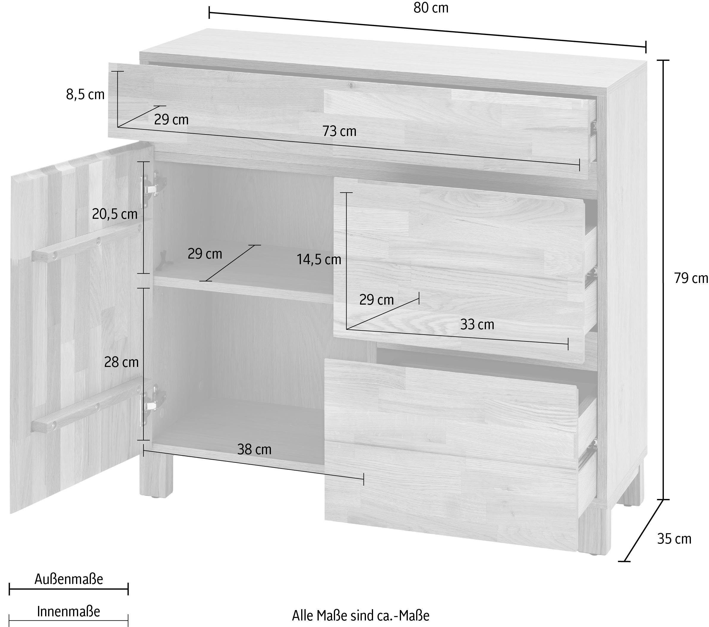 Home affaire Badkommode Kaika, Breite 80 cm