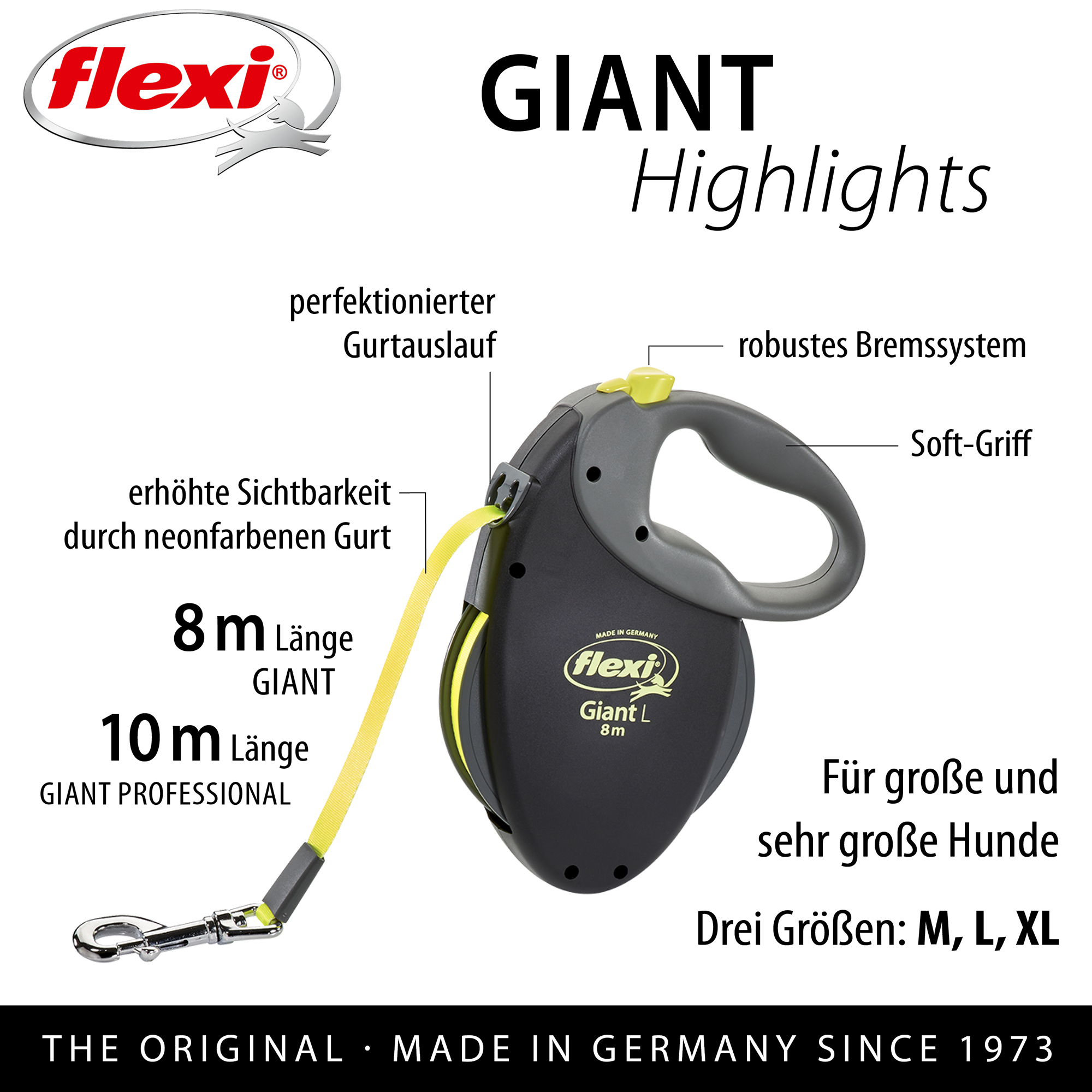 Flexi Hundeleinen Flexi Trixie GIANT PROFESSIONAL Gurt