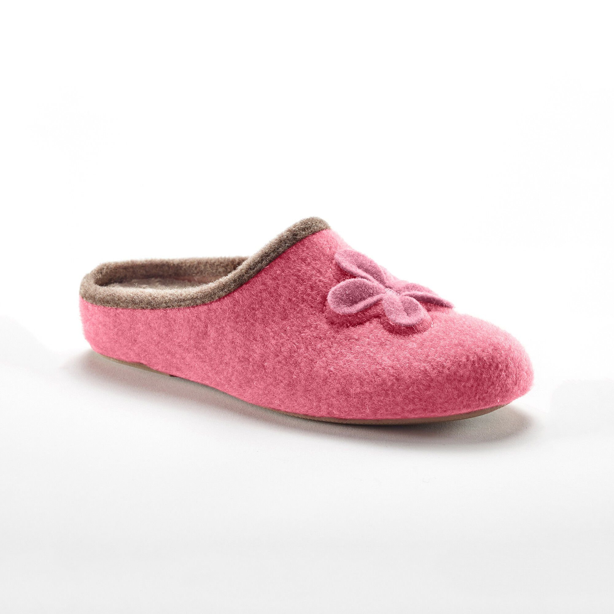 Chaussons mules fleur appliquée