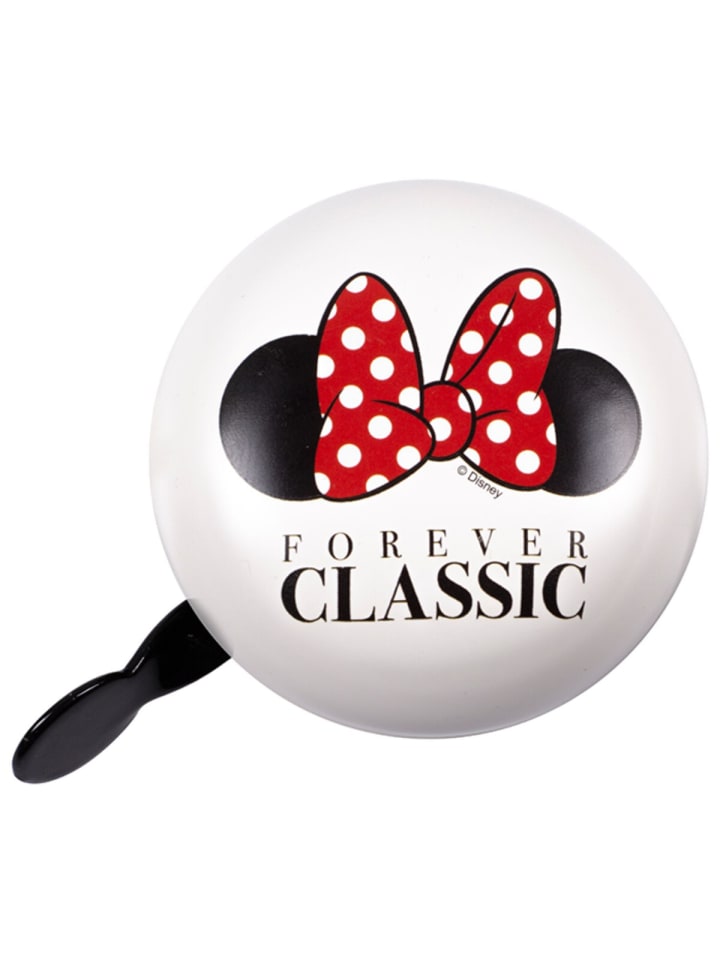 Disney Minnie Mouse Minnie Mouse Fahrradglocke Retro-Stil Für einen fröhlichen Fahrspaß in Weiß günstig kaufen 8 cm