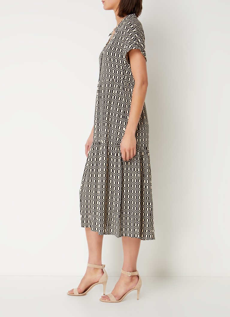 Rochie midi tricotată cu imprimeu grafic Whistles Link