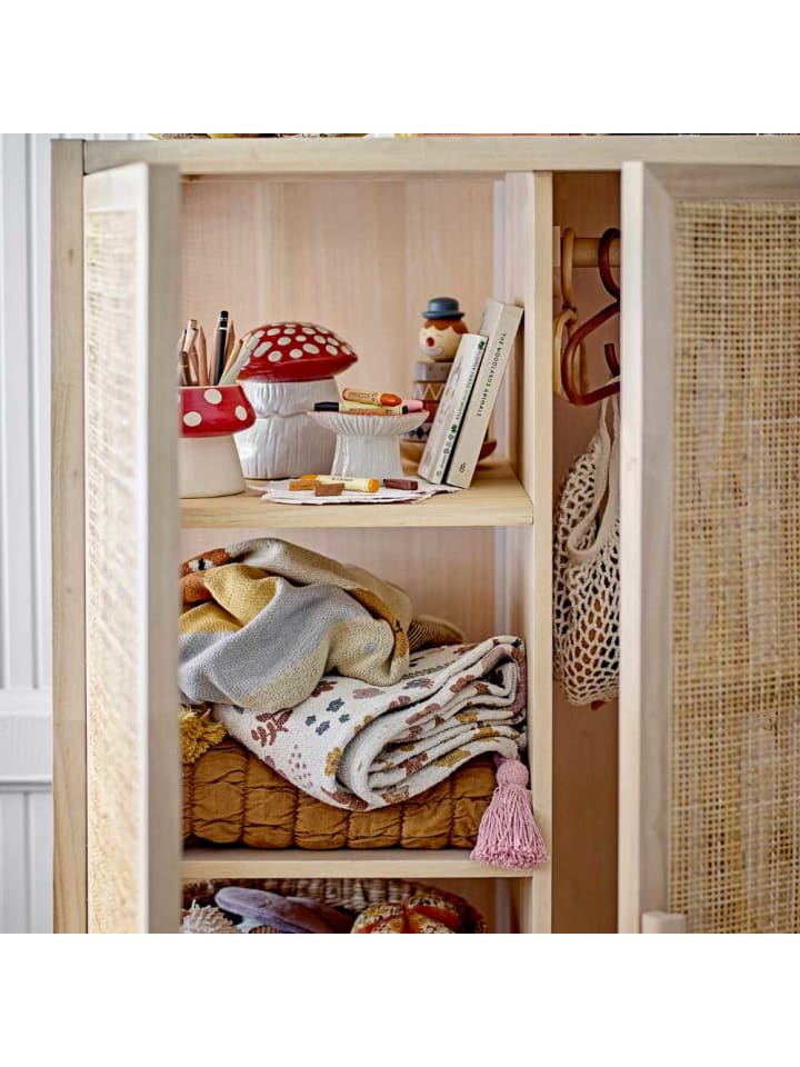 Bloomingville Decke KRISTINE Natur mit Rosa Quasten 160x130 cm günstig kaufen onesize