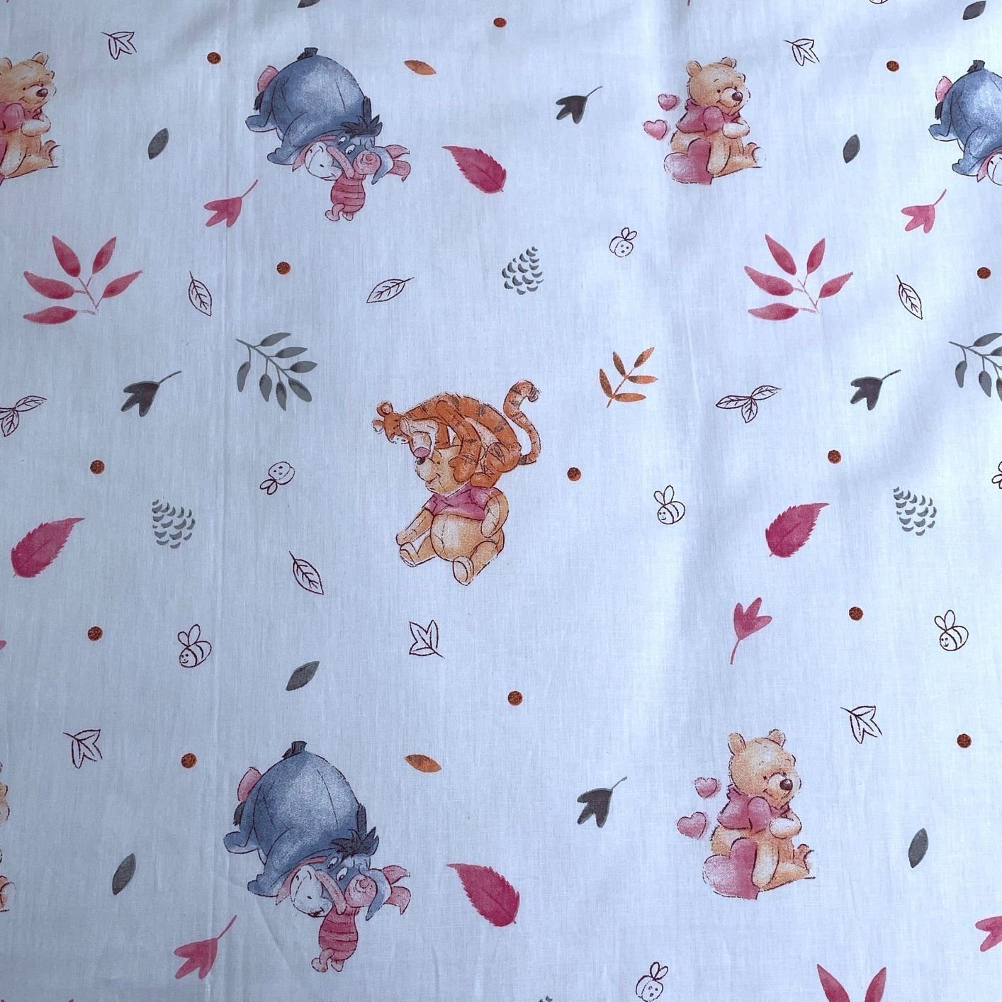 Babybettwäsche Winnie Pooh Kinder Bettwäsche Kopfkissen Bettdecke  100x135 cm,  Winnie Puuh, Renforcé, 2 teilig, 100% Baumwolle