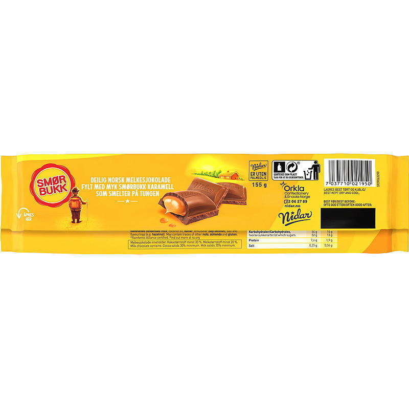Nidar Smørbukk storplate 155 g Nidar