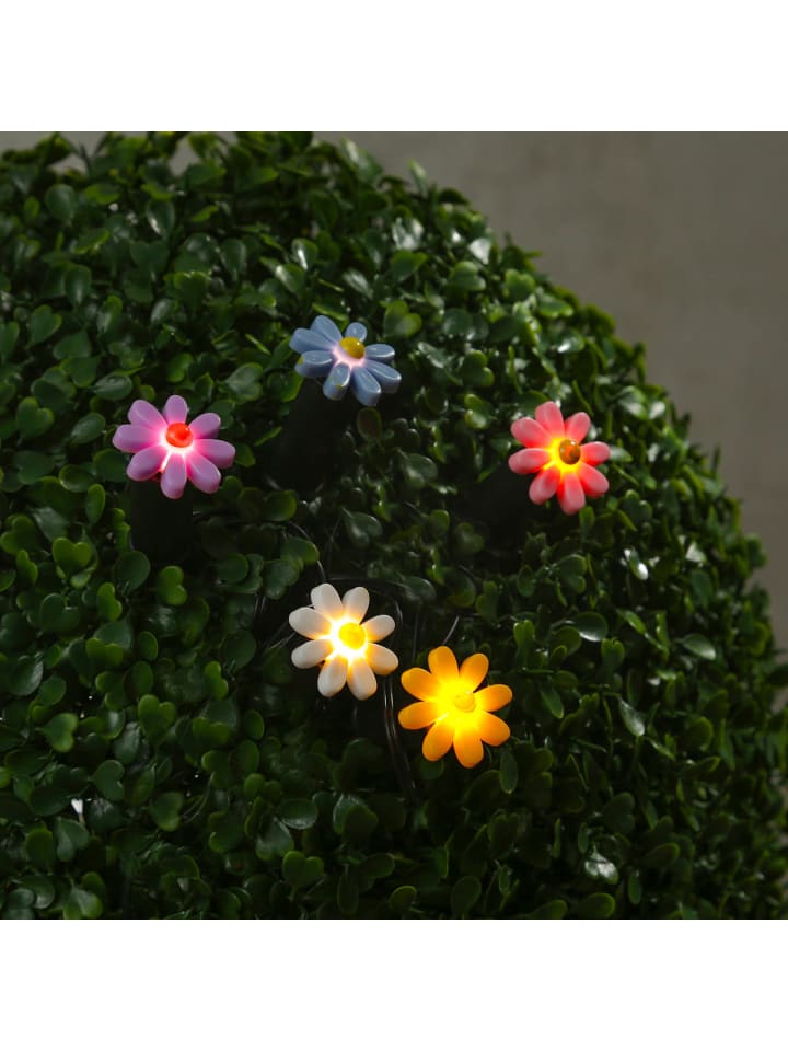 MARELIDA LED Solar Lichterkette Blumen 5 Beetstecker Gartenstecker H: 17cm in bunt günstig kaufen onesize