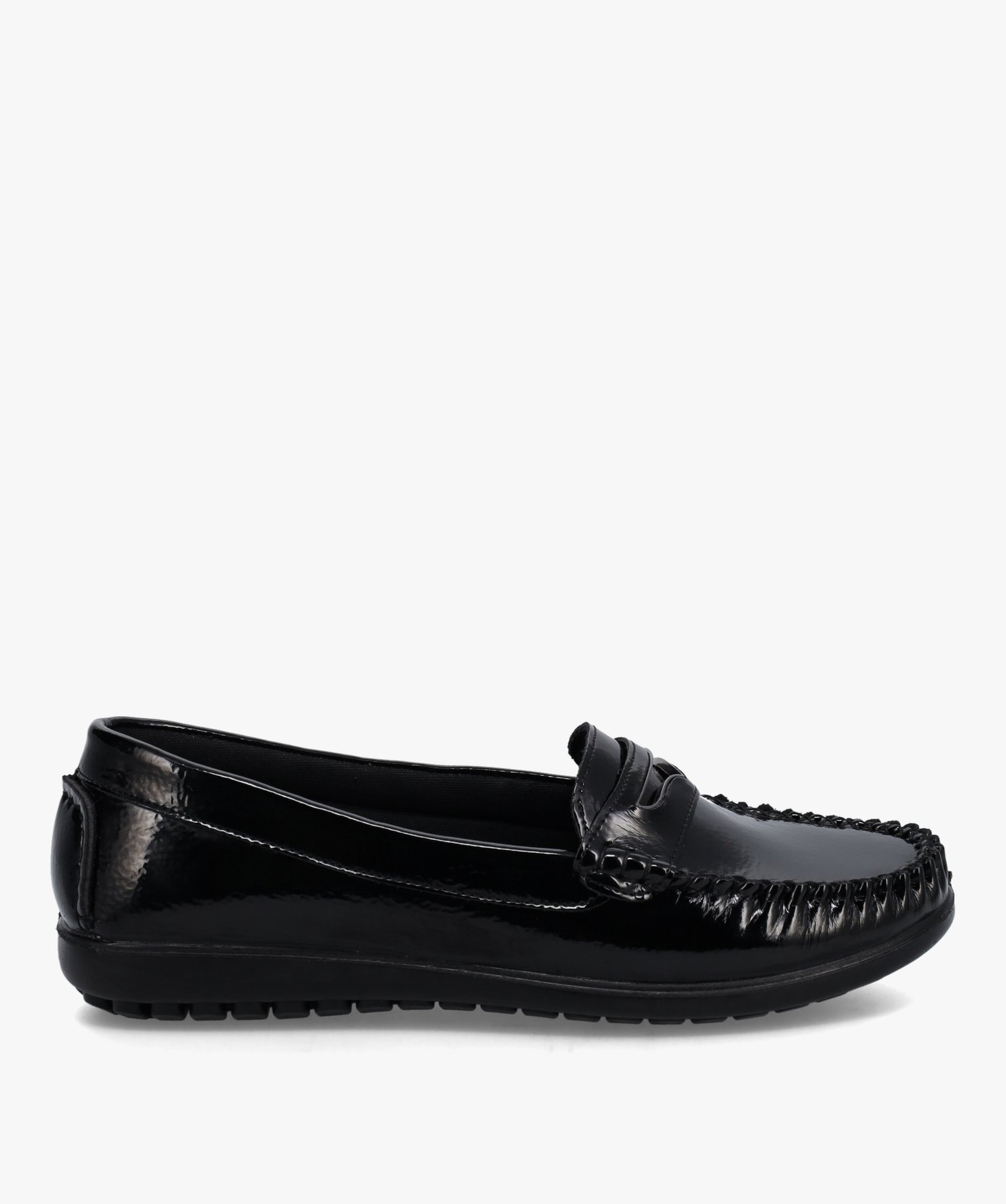 Mocassin confort verni extra souple femme noir | GEMO
