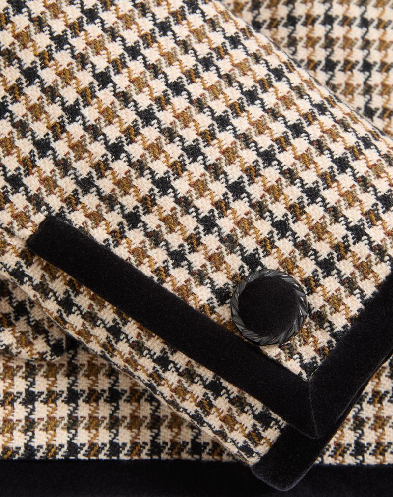Kort Houndstooth-jakke