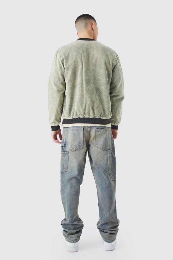 Cord Cord-Bomberjacke mit Acid-Waschung
