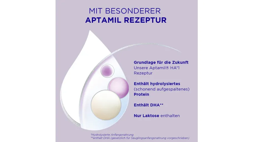 Aptamil HA 1 Hydrolysierte Anfangsnahrung 800 g