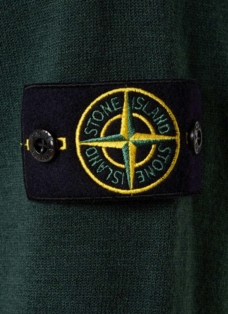 Πουλόβερ Stone Island 81155 από λεπτό πλεκτό μαλλί με όρθιο γιακά