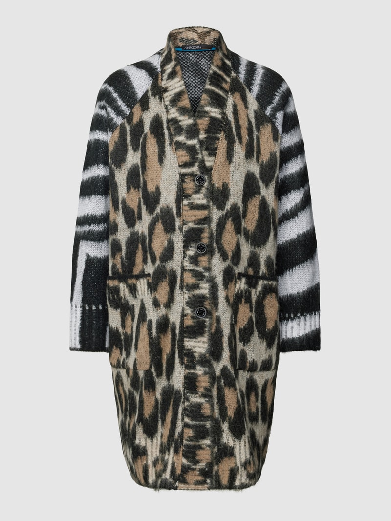 Longcardigan mit Knopfverschluss in camel