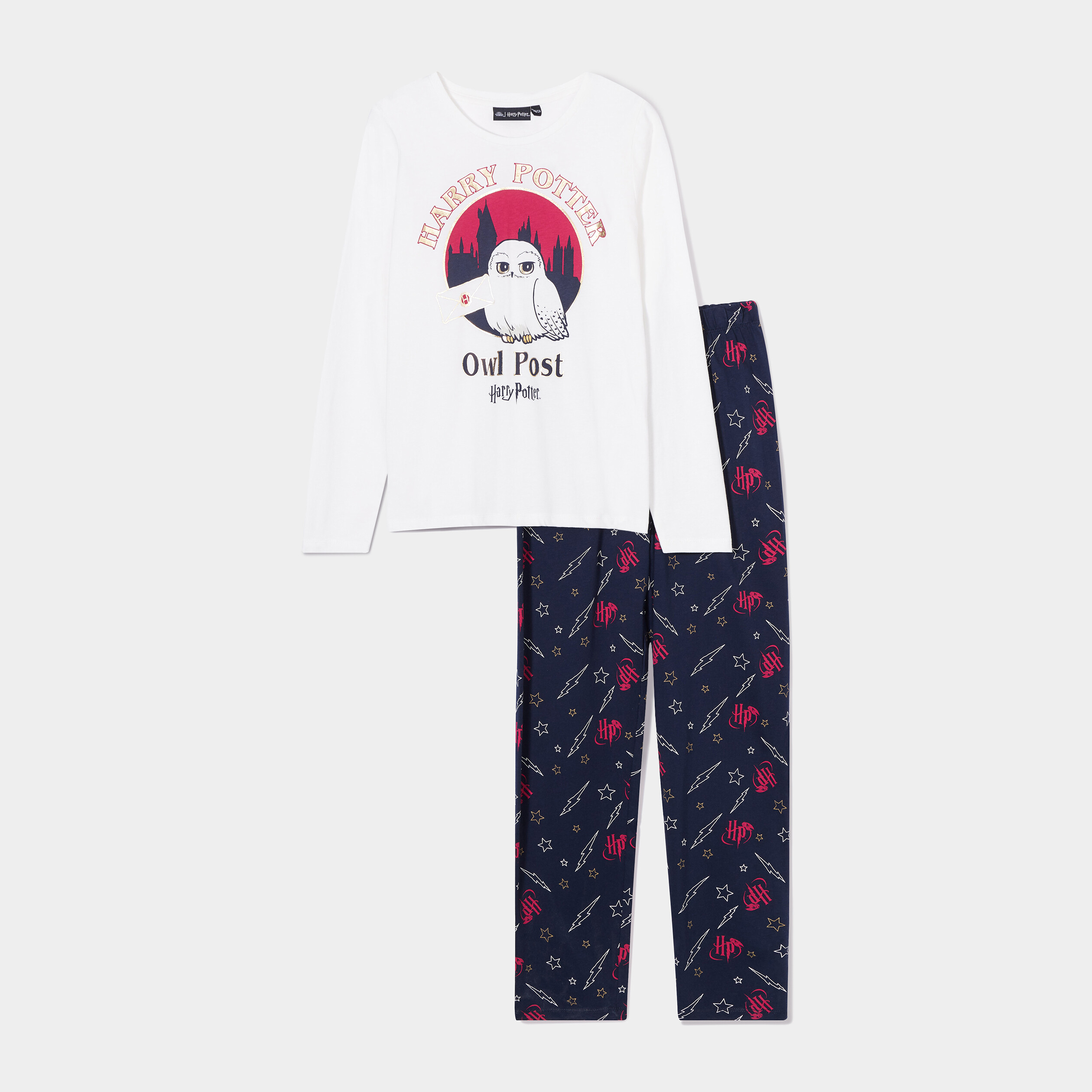 Ensemble pyjama Harry Potter Owl Post blanc fille | La Halle