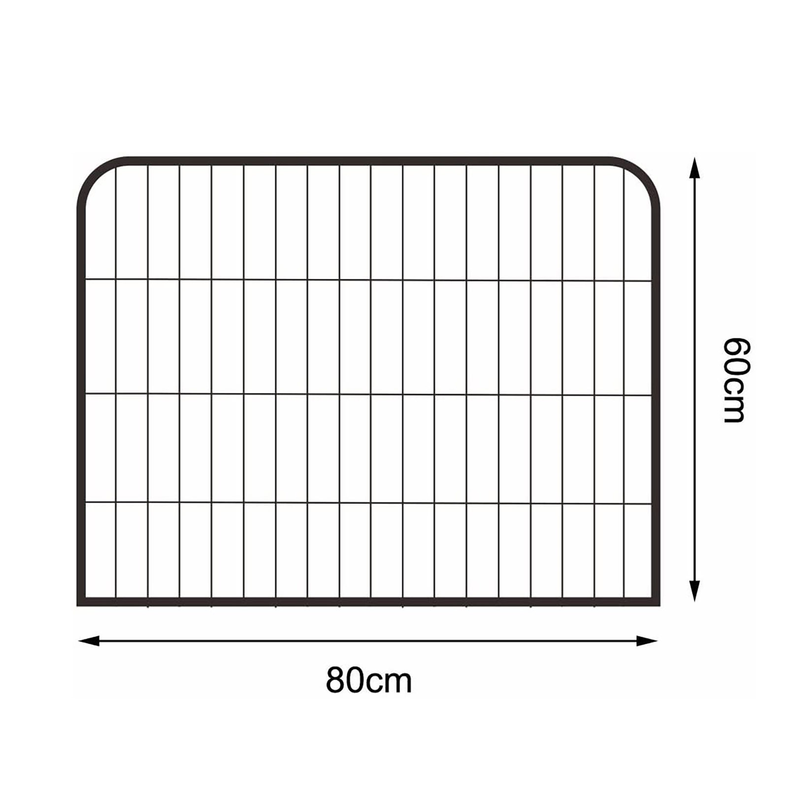 Lionto Erziehungshilfen Lionto Freilaufgehege mit Tür 60 cm, 1 cm, 80 cm