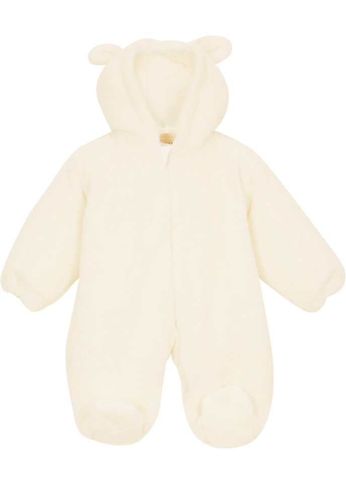 Baby Teddyfleece Overall mit süßem Teddy-Gesicht & Ohren