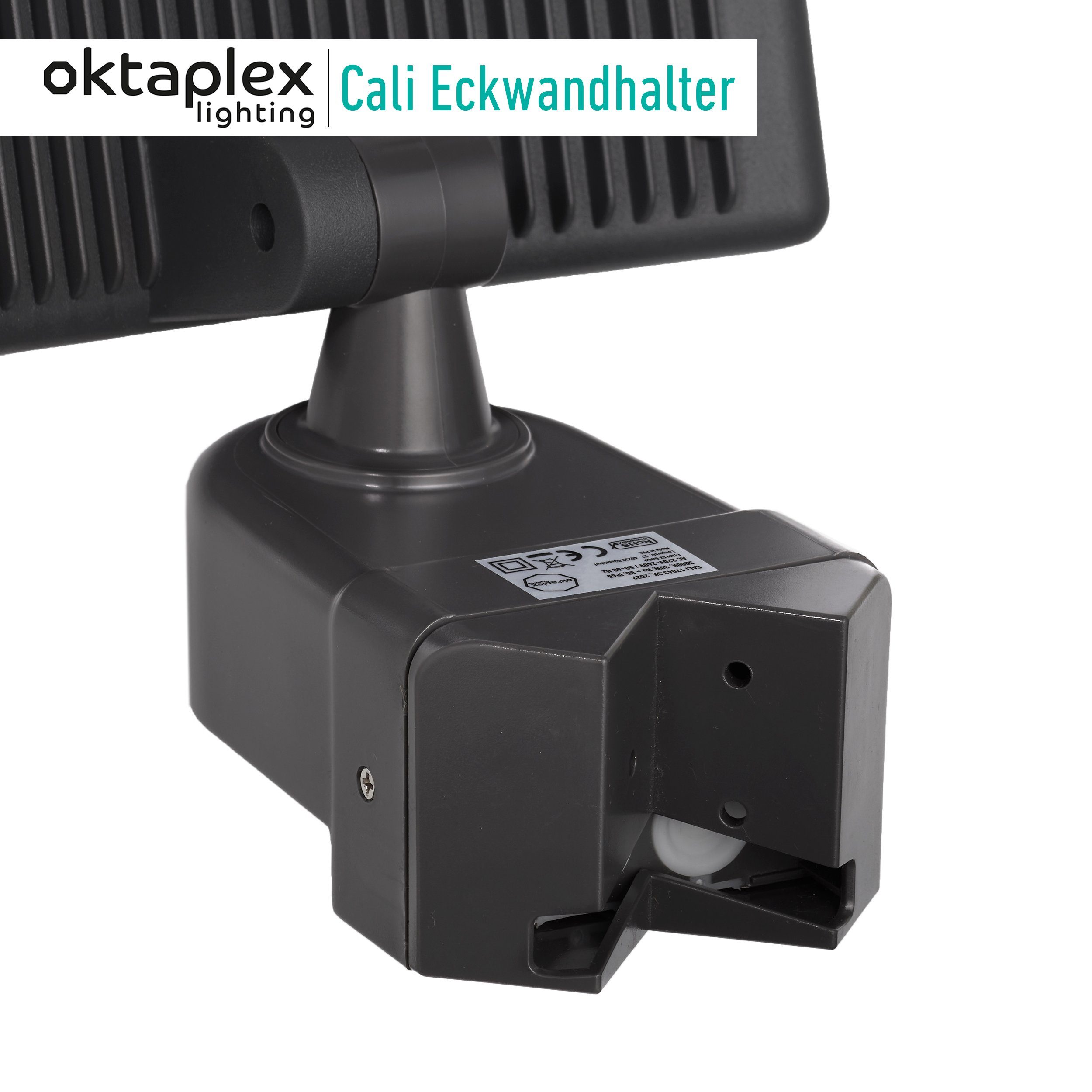 Oktaplex lighting LED Außen-Wandleuchte Cali, Zubehör, ohne Leuchtmittel, Warmweiß, Eckhalterung für Cali und Cali Dos