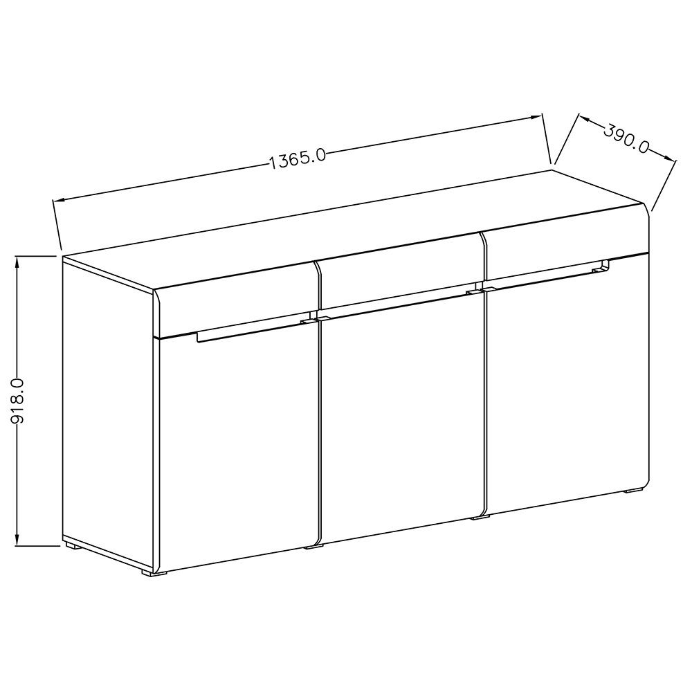 Lomadox Schlafzimmer-Set HERNING-83, (Spar-Set, 5-St), mit 160cm Bett in weiß mit weiß Hochglanz und schwarz