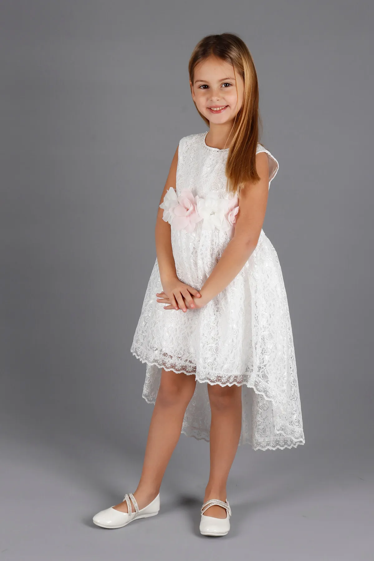 AHENGİM  Mädchen-Abendkleid mit Spitze, Ak2208