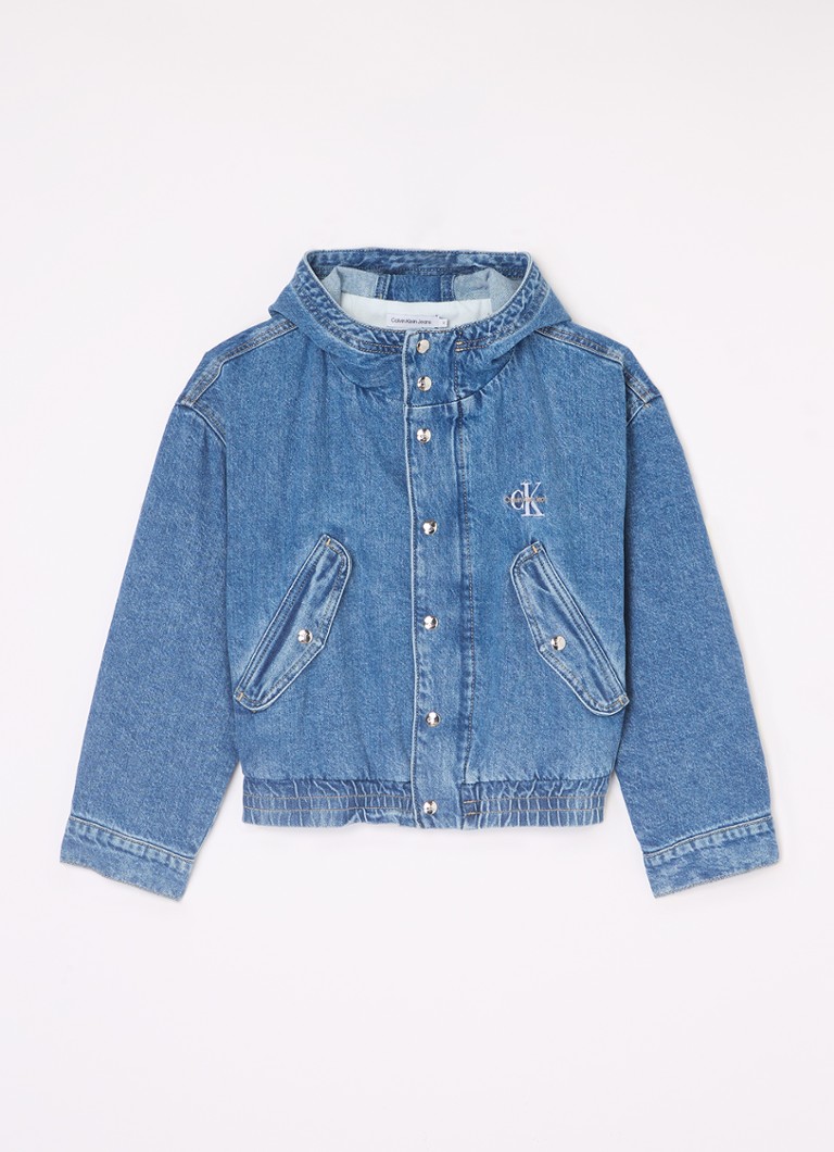 Jachetă din denim Calvin Klein cu logo brodat
