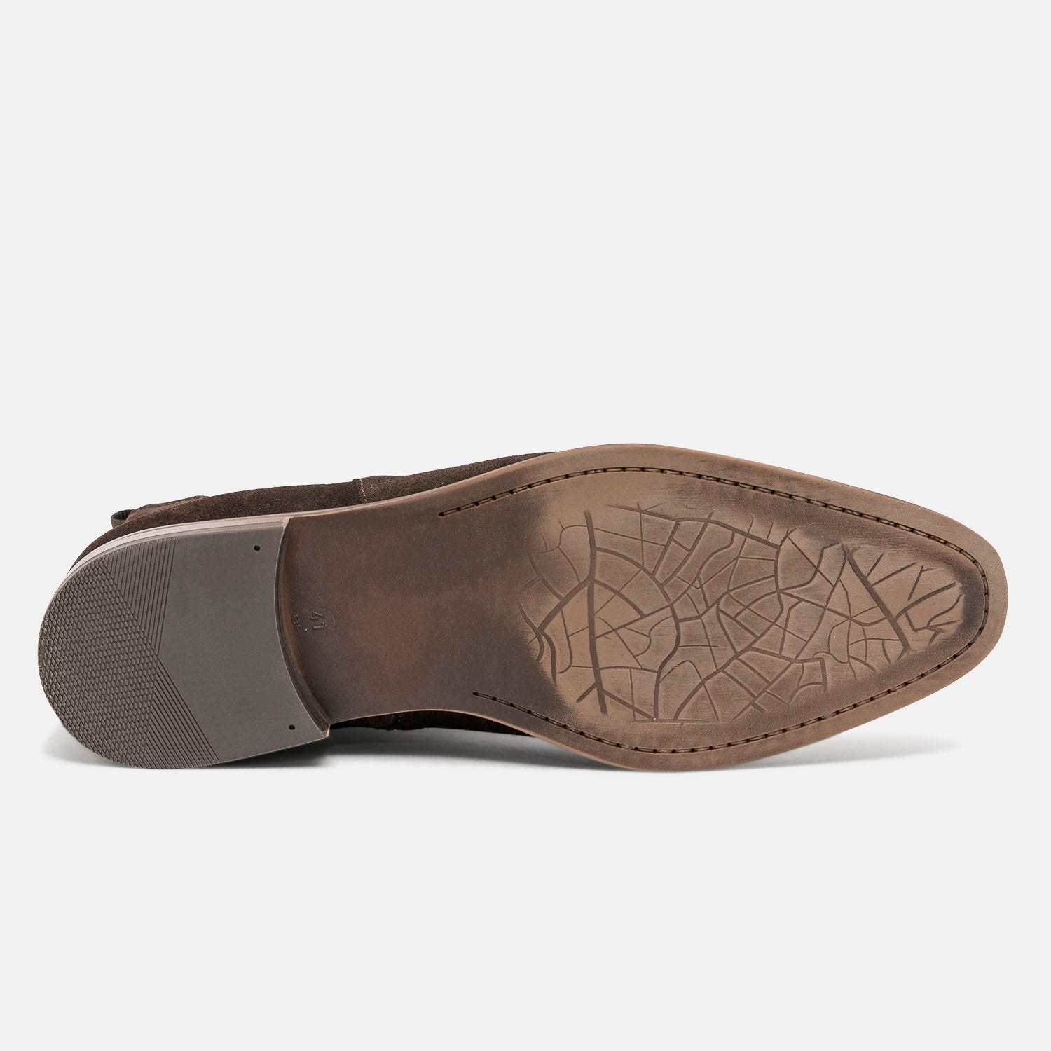 Chelsea boots marron éco-conçu en cuir velours