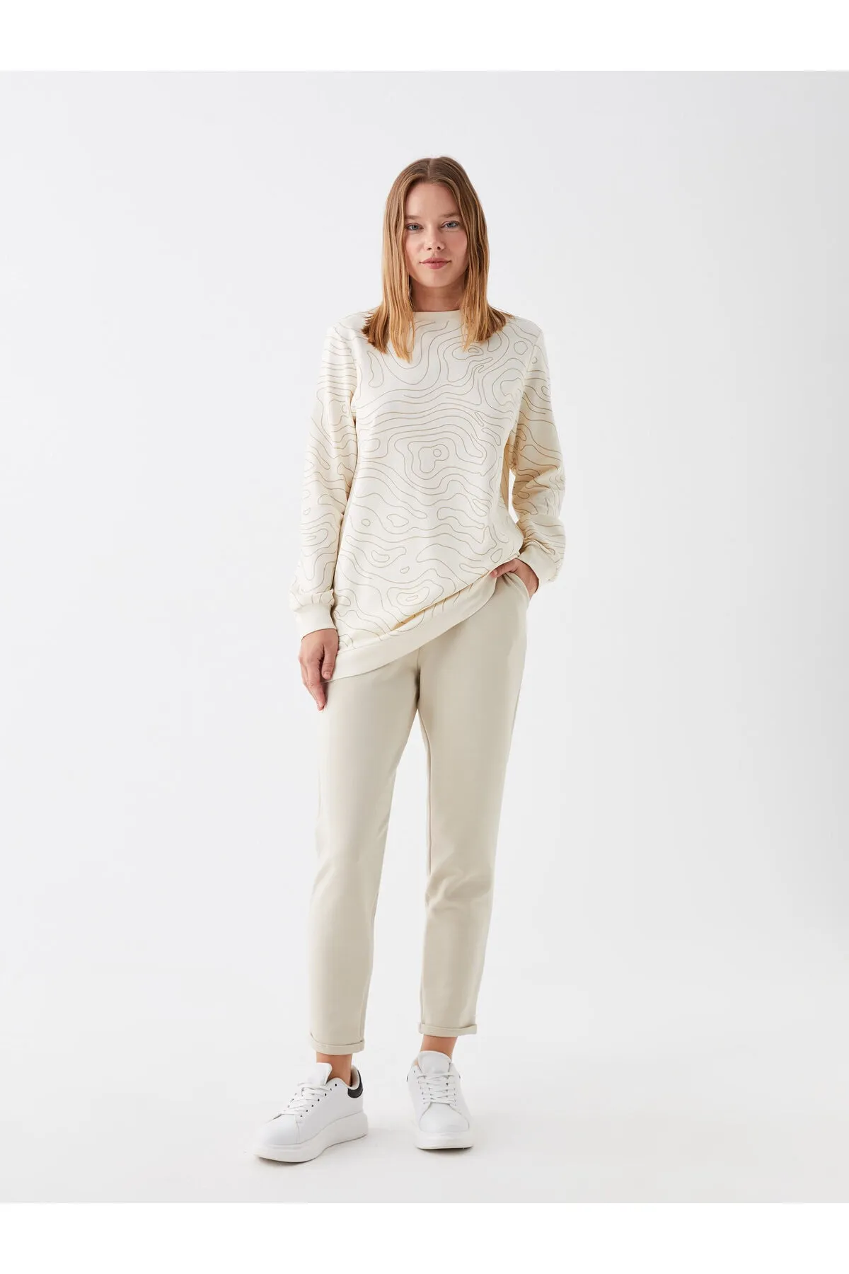 LC Waikiki  Einfarbige Jogginghose für Damen mit elastischem Bund