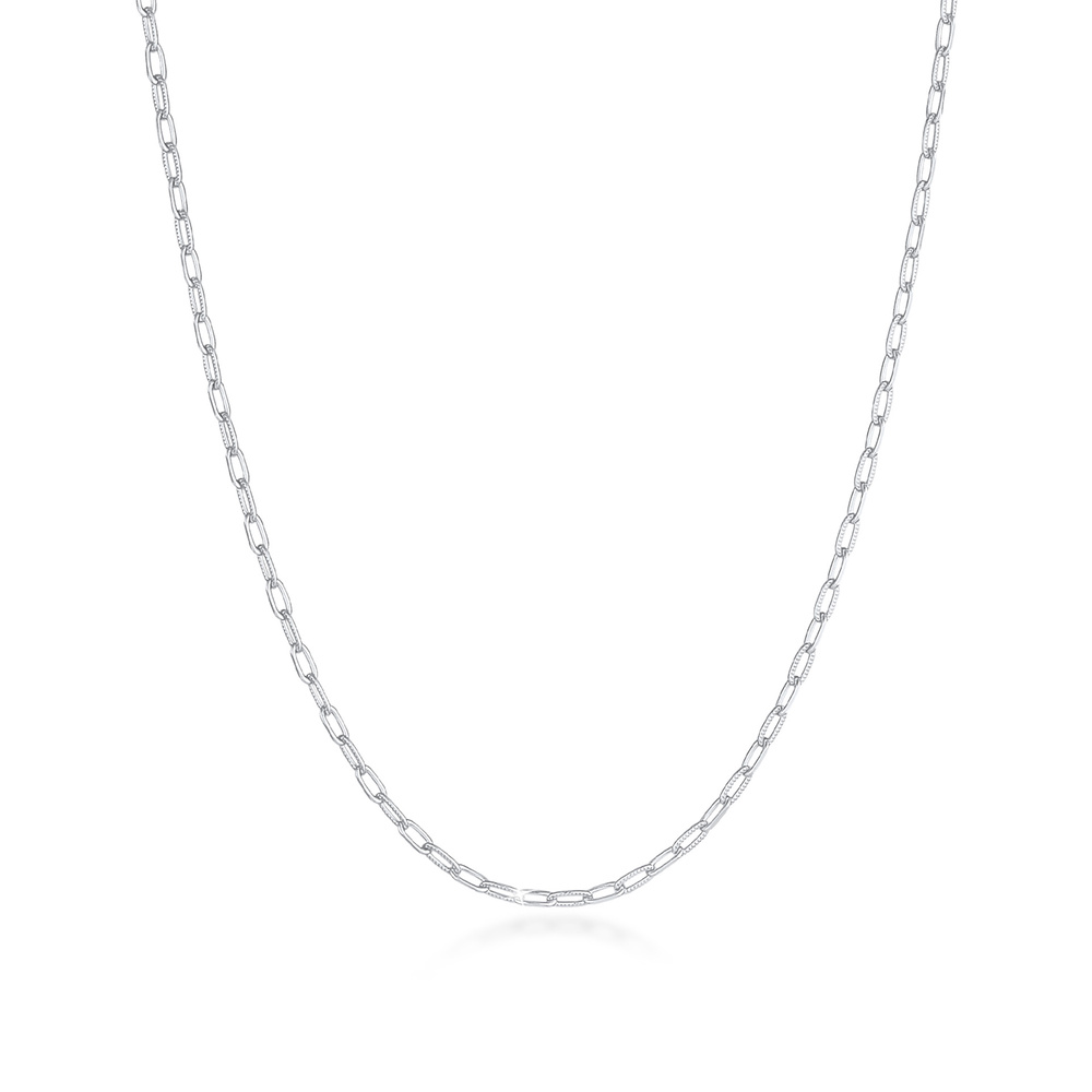 Elli Elli Collier Chaîne à maillons pour dames Chaîne ovale Tendance de base en argent Bijoux