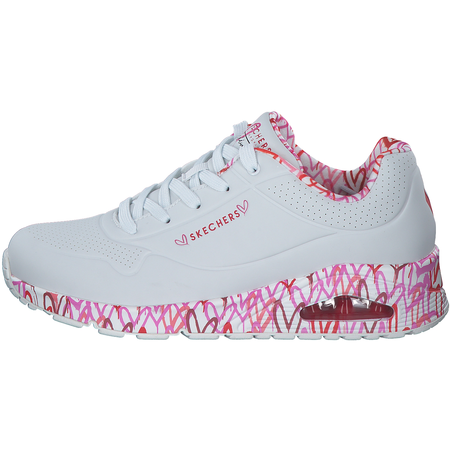 Skechers 155506, Sneakers Low, Damen, WRPK white/red/pink
