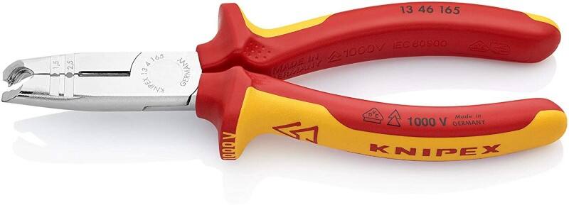 Knipex Abisolierzange 13 46 165 Vanadium-Elektrostahl Silber