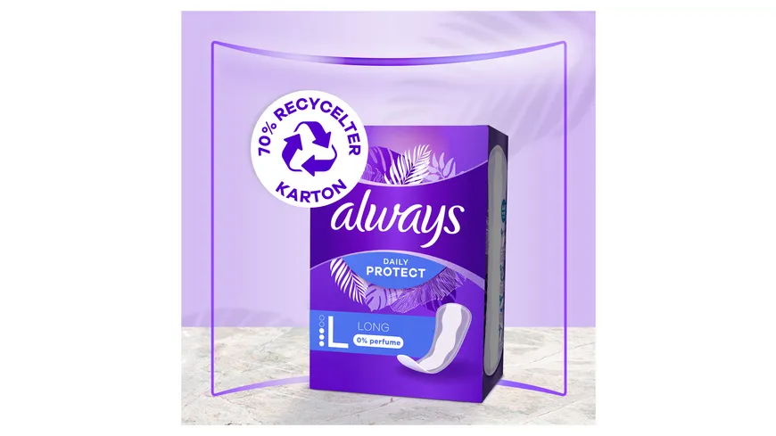 Always DAILY Slipeinlagen always Slipeinlage Daily Protect Long ohne Duft BigPack 48