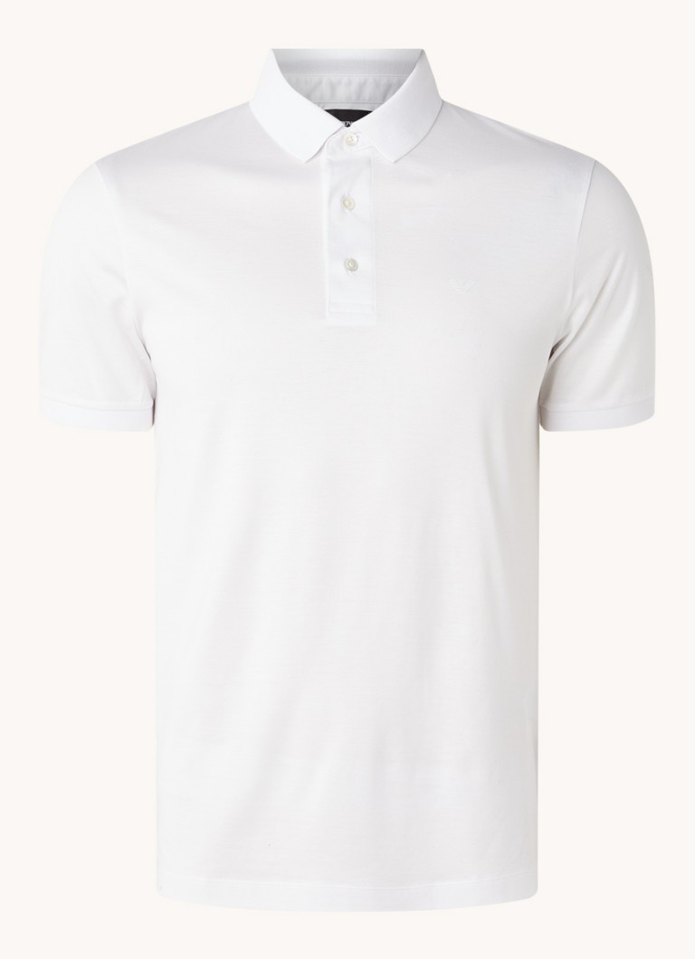 Polo Emporio Armani Essential de corte regular em mistura de lyocell com logotipo.