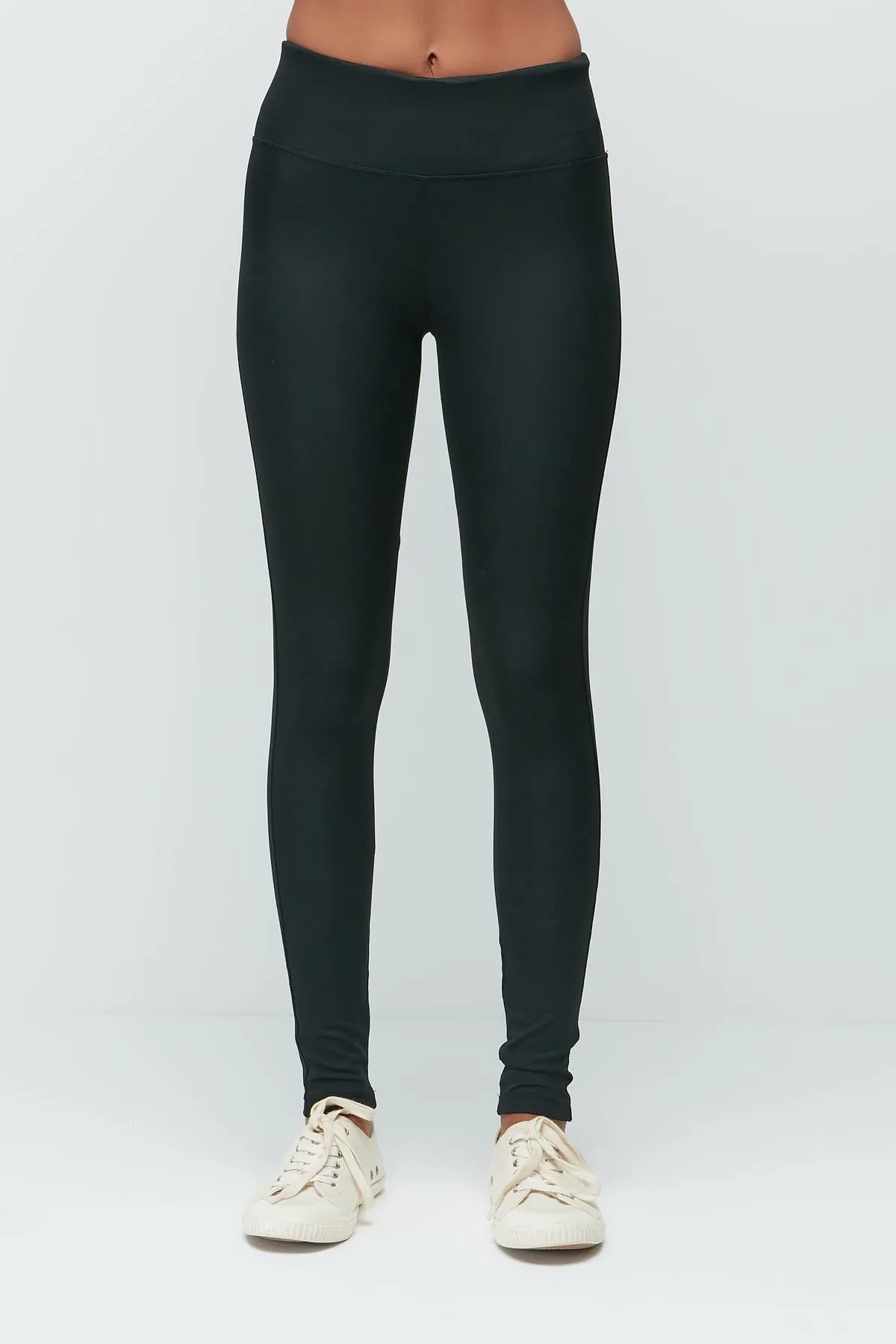C&City  Lange Pop-Up-Sportleggings mit hoher Taille 9400 Schwarz