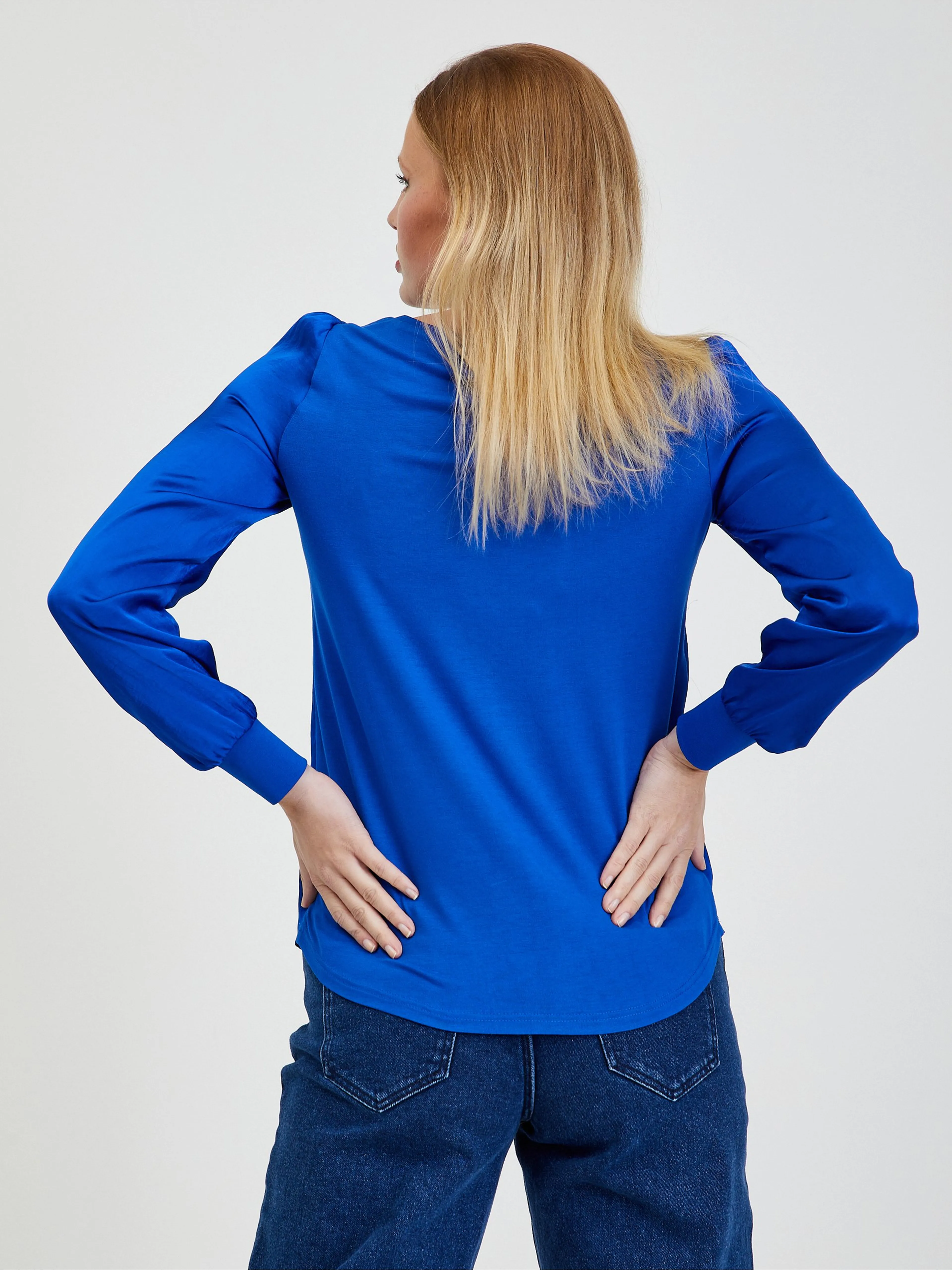 Blaue Damenbluse ORSAY