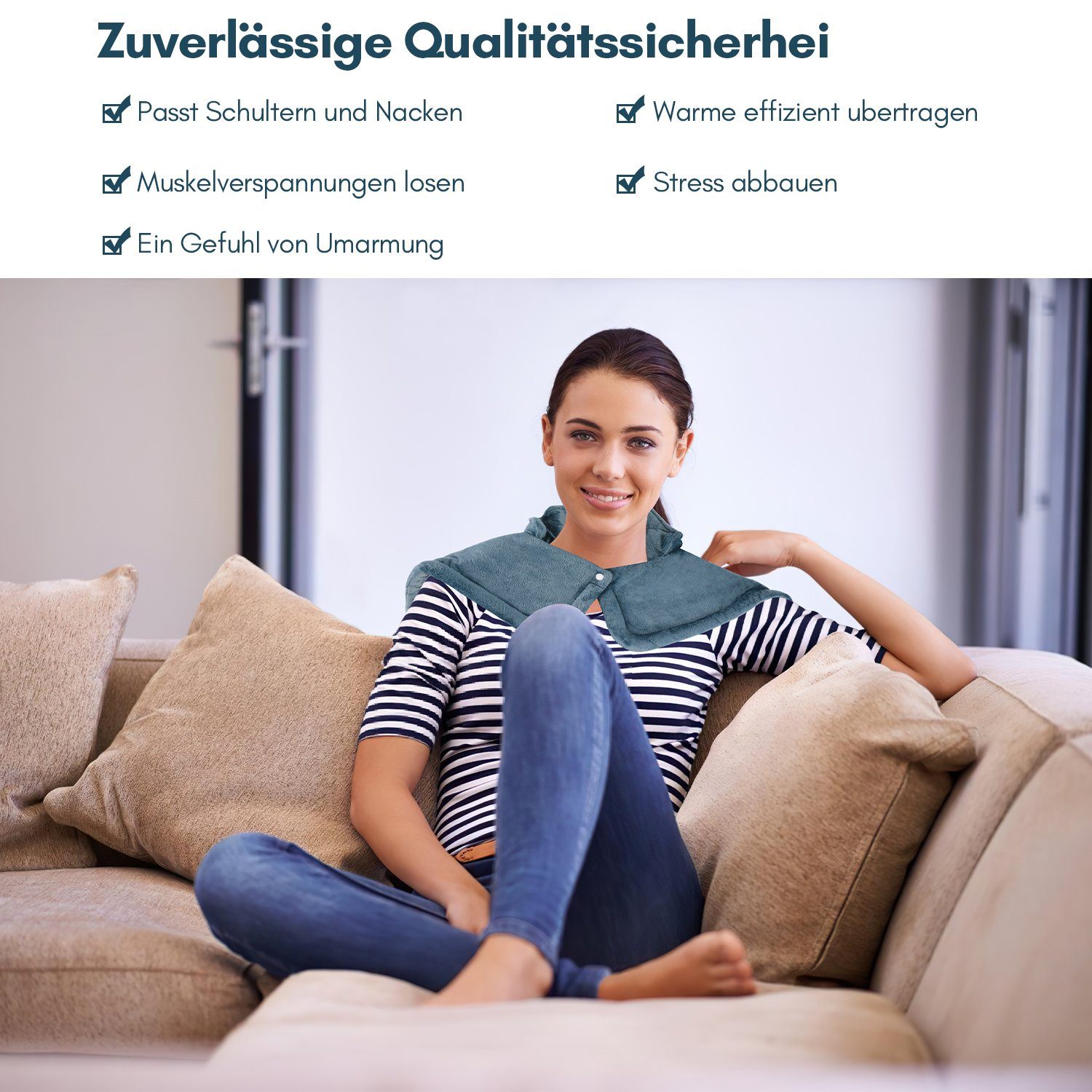Gimisgu Heizkissen Elektrisch Heizkissen Wärmekissen Nacken Rücken Schulter Heizdecke