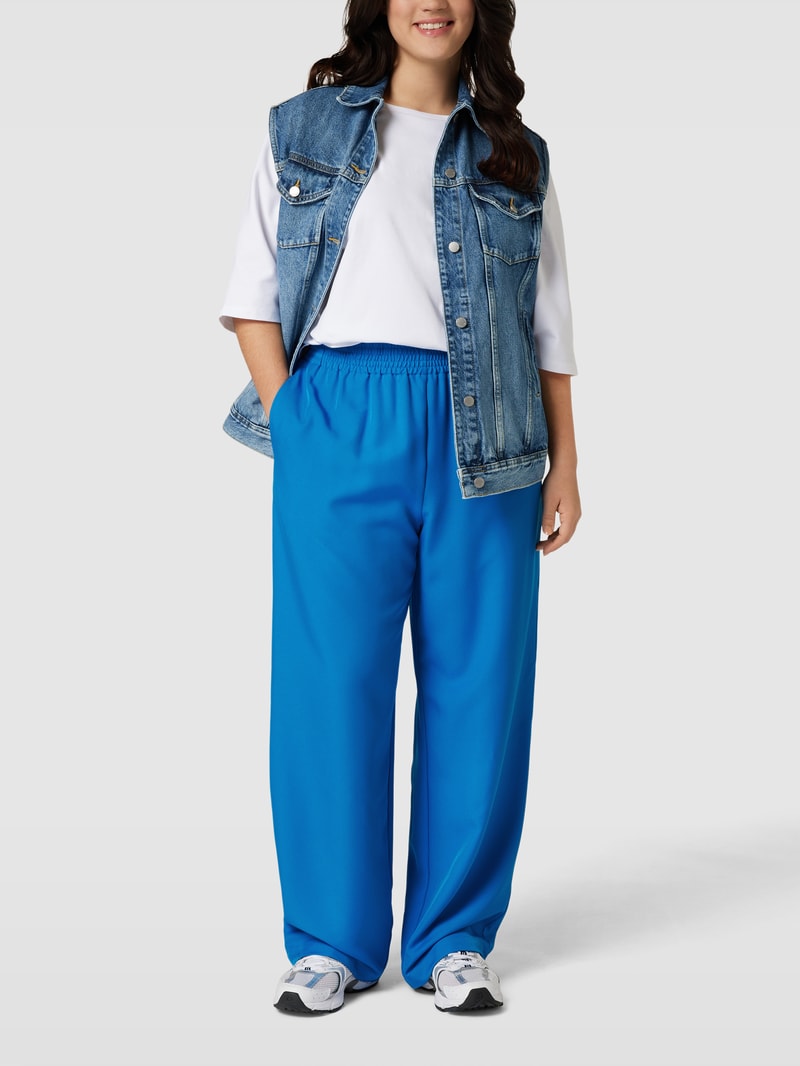 PLUS SIZE Sweatpants mit elastischem Bund Modell 'CARTHEA' in royalblau