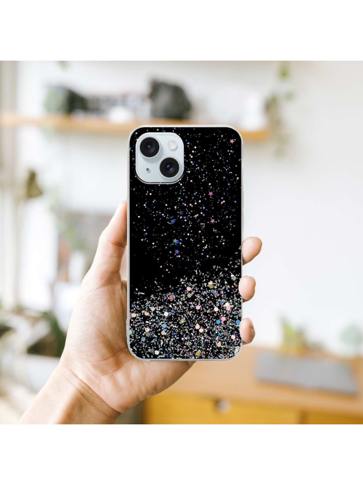 cadorabo Hülle für Apple iPhone 15 Glitter in Schwarz mit Glitter günstig kaufen onesize