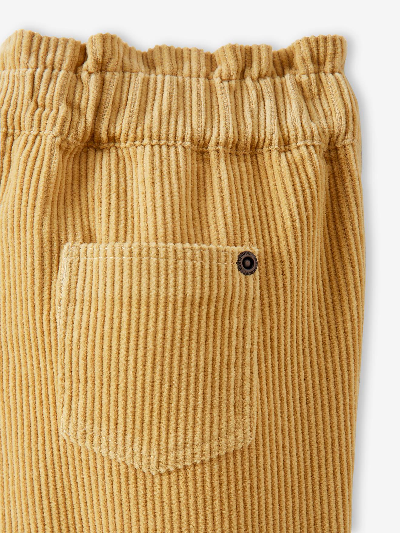 Pantalon en velours côtelé bébé moutarde