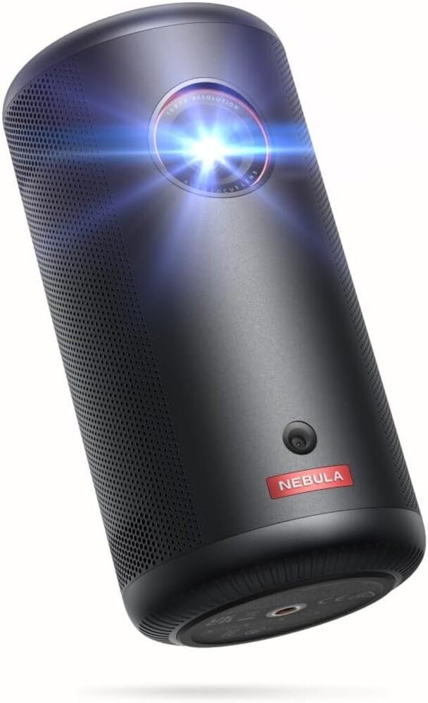 Nebula Capsule3 Mini,Smart WLAN, Portabler Projektor (200 lm, 1080p px, mit GTV Netflix Vorinstalliert Dolby Digital120-Zoll Bild,integrierter)