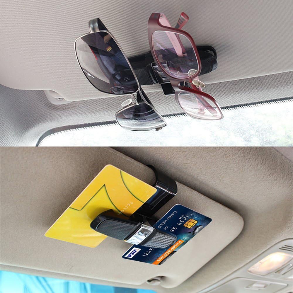 TUABUR Gläserhalter 2er-Pack Auto-Sonnenbrillenhalter