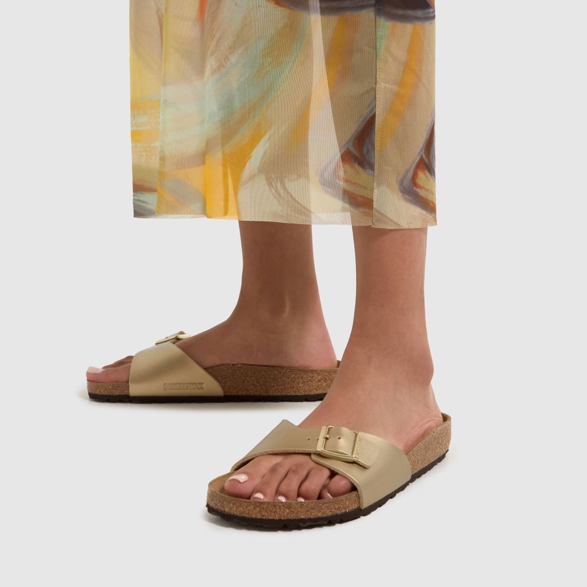BIRKENSTOCK keskeny szabású madrid szandálok arany színben