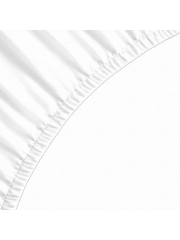 GMD Living Jersey Premium Spannbettlaken JANNEBY in Farbe Weiß günstig kaufen