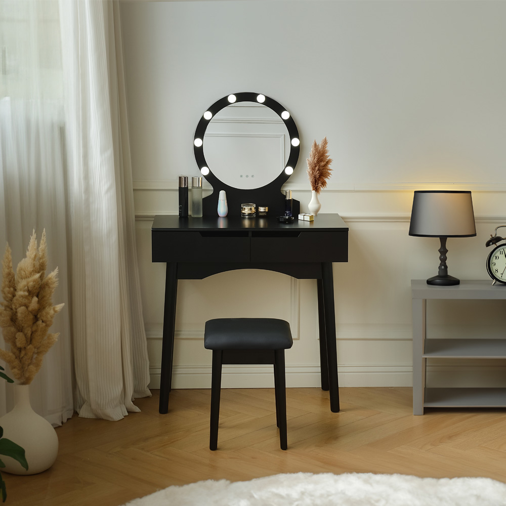 Home Deluxe Schminktisch MIRANDA - Schwarz