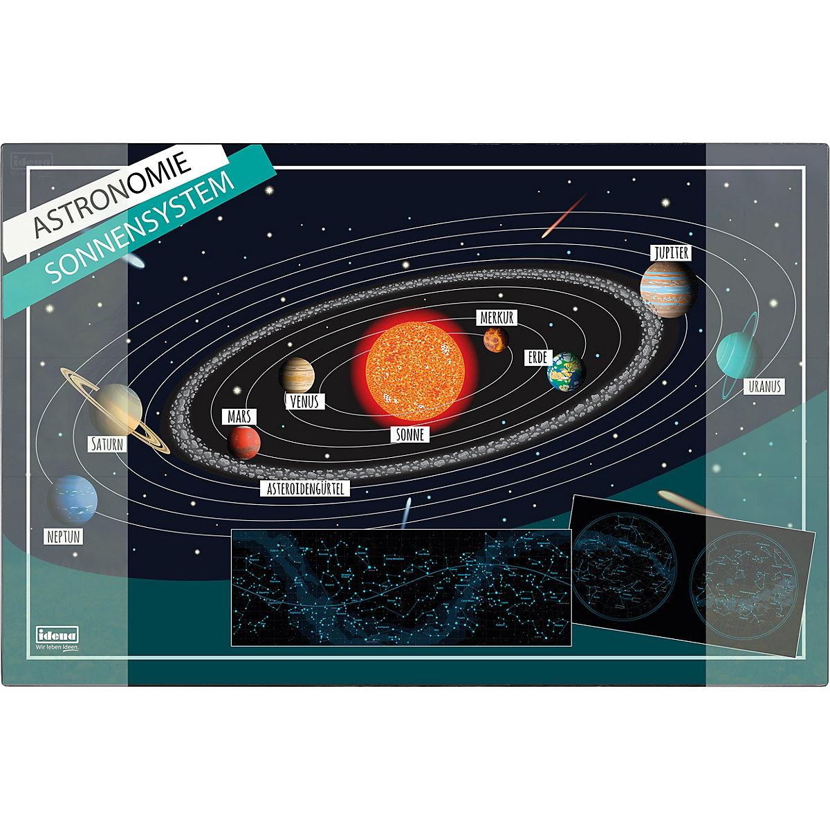Schreibunterlage Sonnensystem 58,5 x 38,5 cm