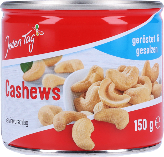 Jeden Tag Cashew-Kerne geröstet & gesalzen
