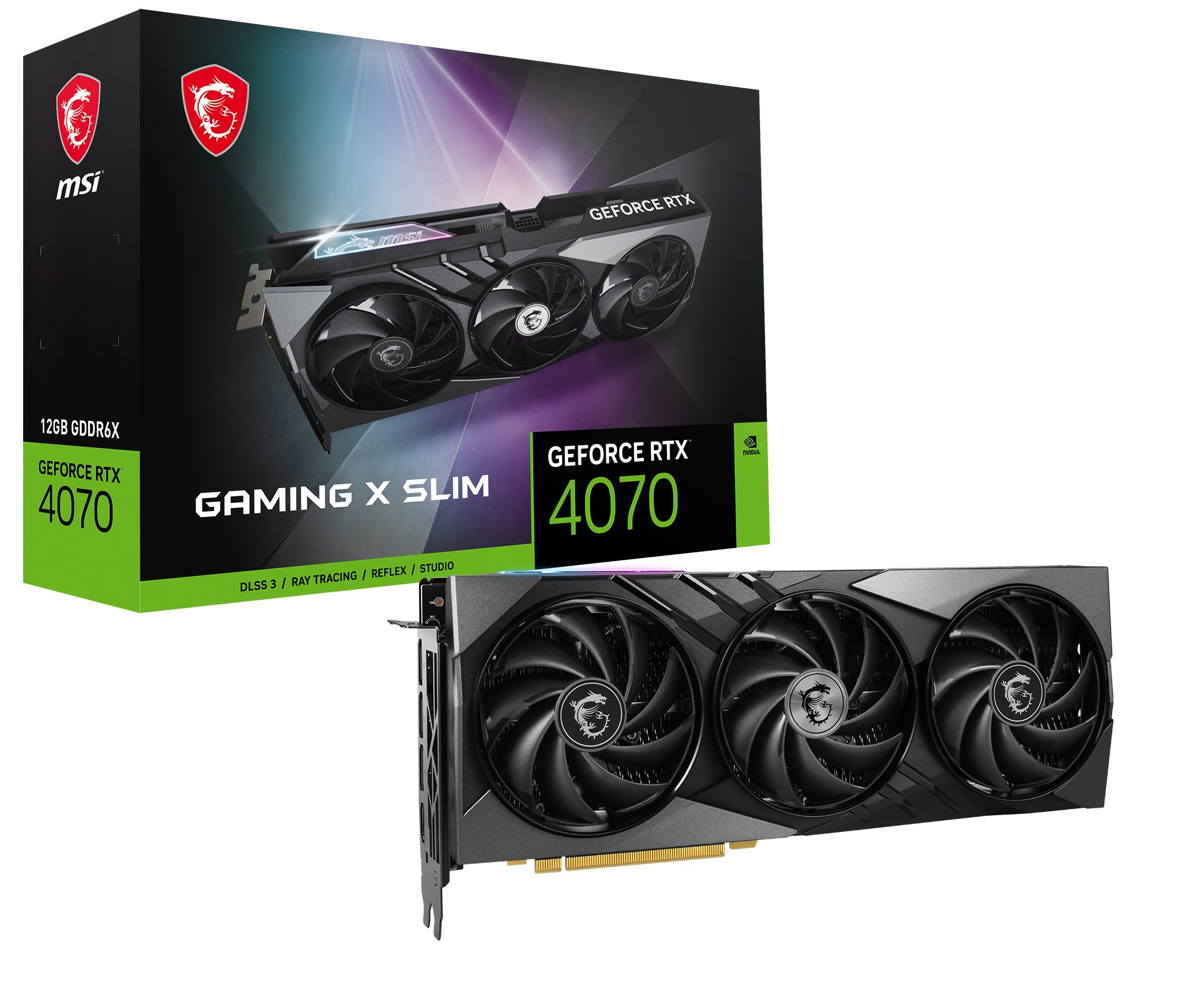 MSI GeForce RTX 4070 GAMING X SLIM 12G Grafikkarte (12 GB, GDDR6X)