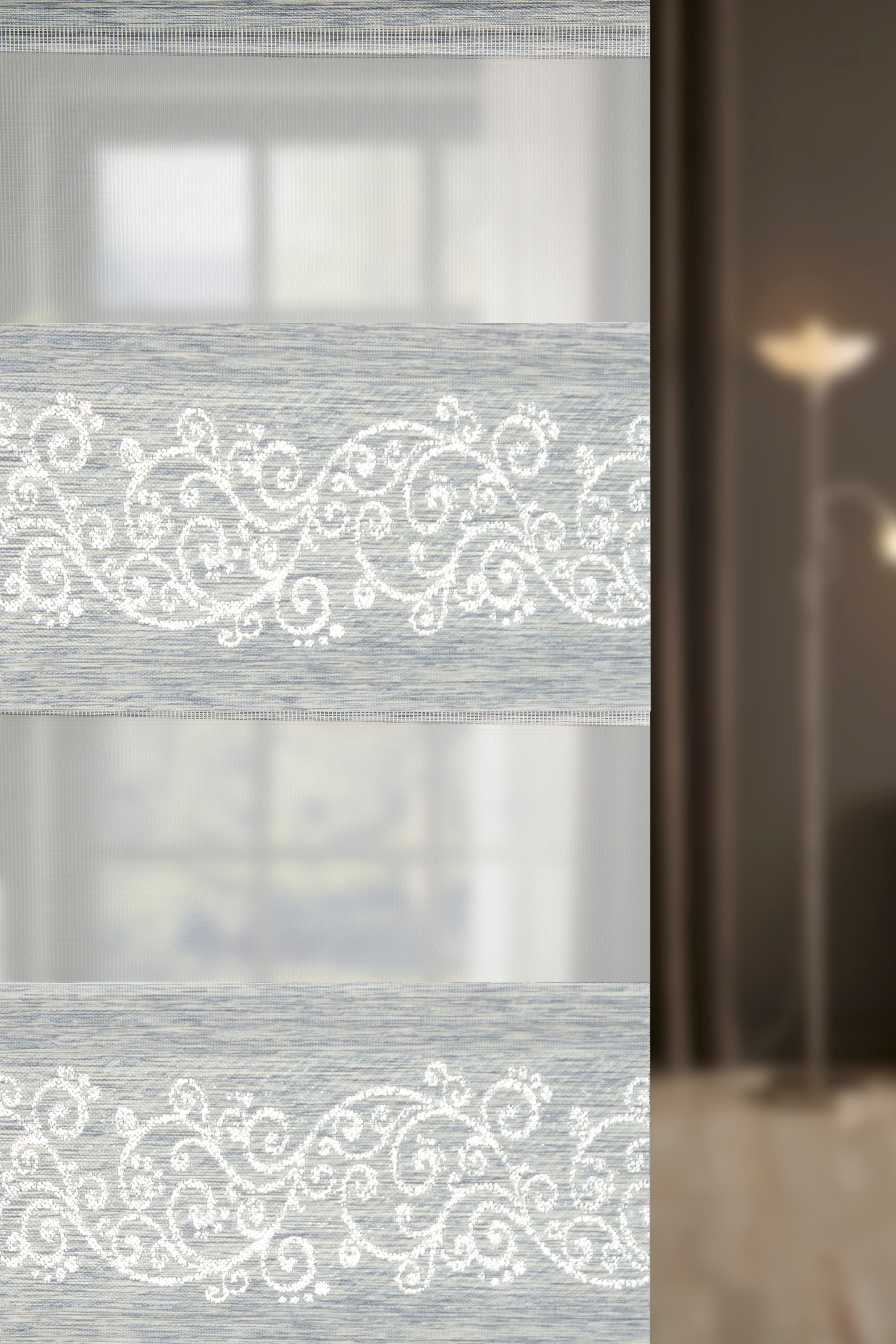 Doppelrollo Doppelrollo Duo Rollo Klemmfix ohne Bohren mit Muster Motiv in Grau, Storperde24, Lichtschutz, Fensterrahmenmontage mit Klemmträger