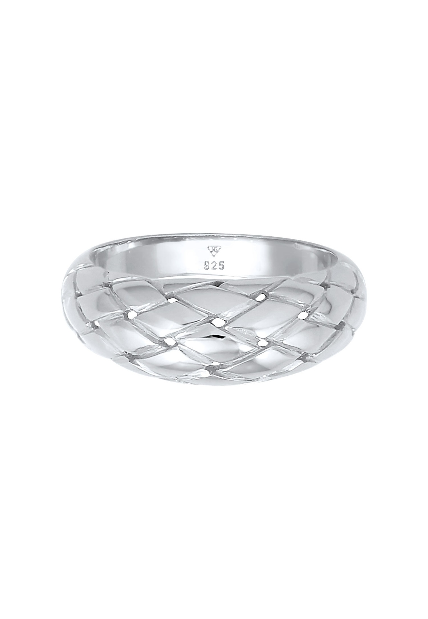 Pierścionek Elli Women's Rhomb Refined Chunky Trend Blogger Ring ze srebra próby 925, pozłacany