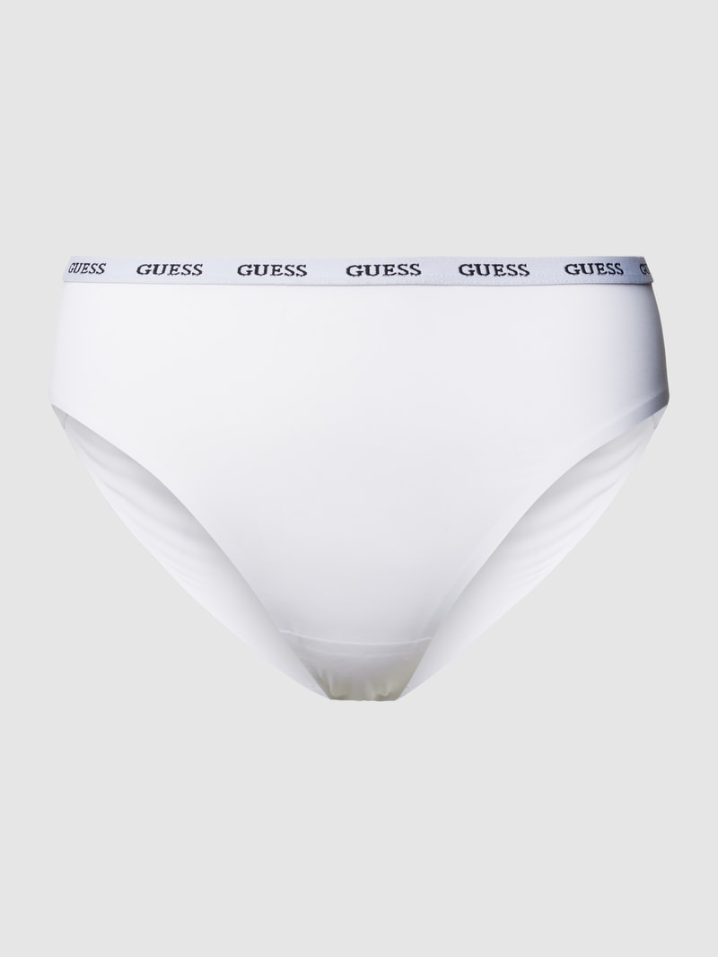 Slip mit elastischem Logo-Bund Modell 'DARCEY BRIEF' in weiß