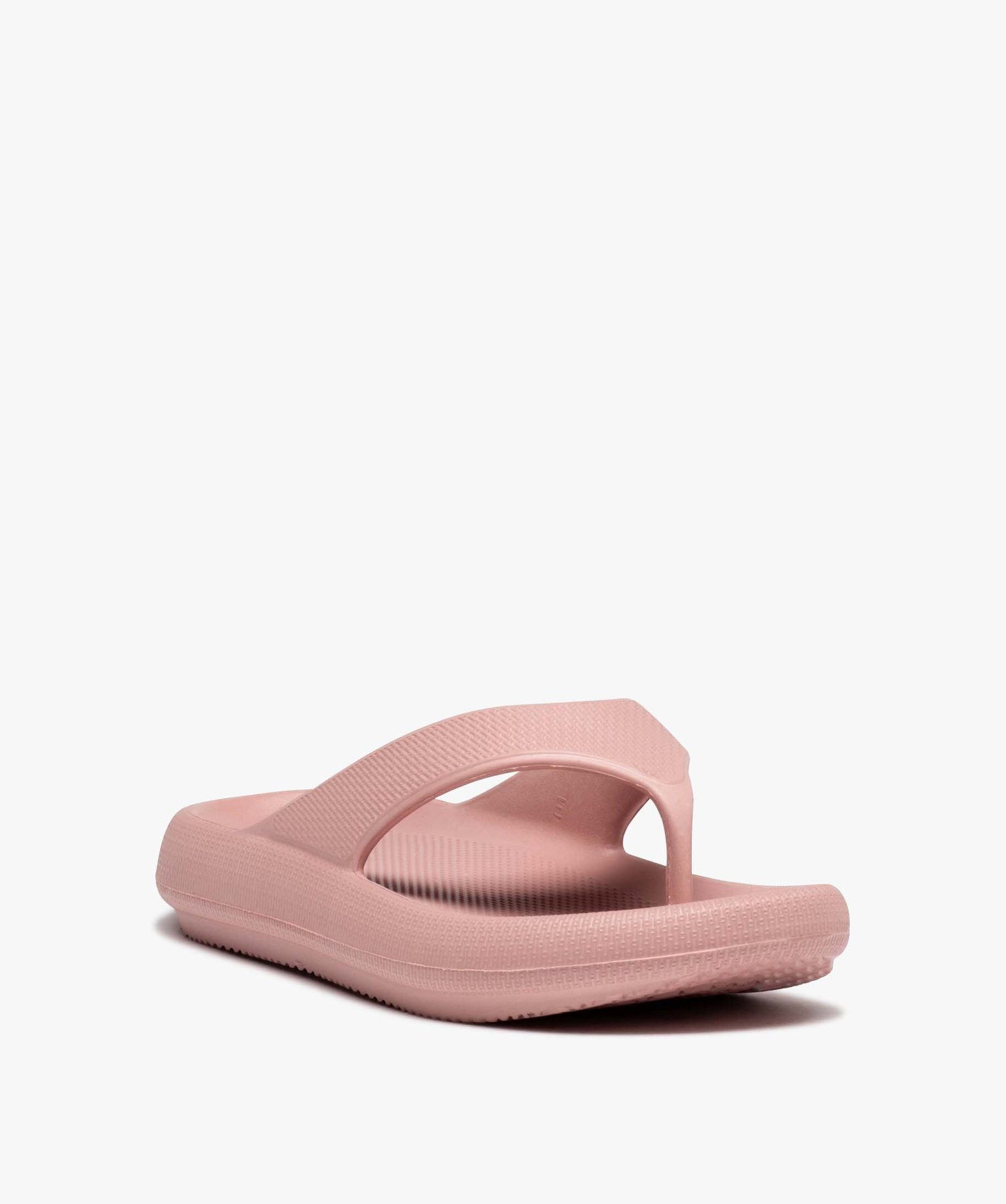 Tong femme unies à semelle plateforme extra-large - Beppi rose | GEMO