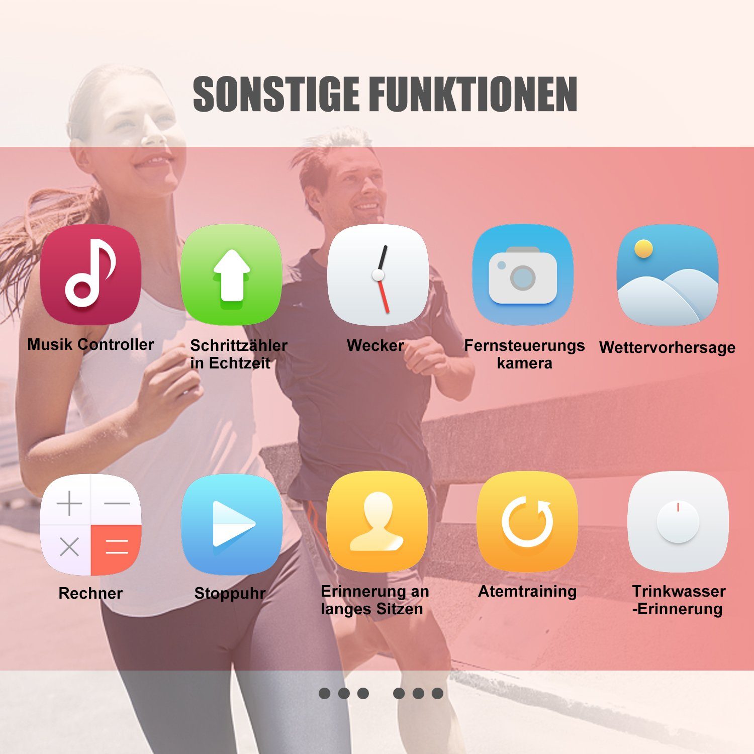 Mutoy Smartwatch, Smartwatch Damen Herren Fitness Tracker Uhr Smartwatch (1.69