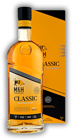 M&H Classic Single Malt Whisky M&H Classic Single Malt Whisky Leichter und ausgewogener Charakter. 0,7	 Liter - Vol 46%