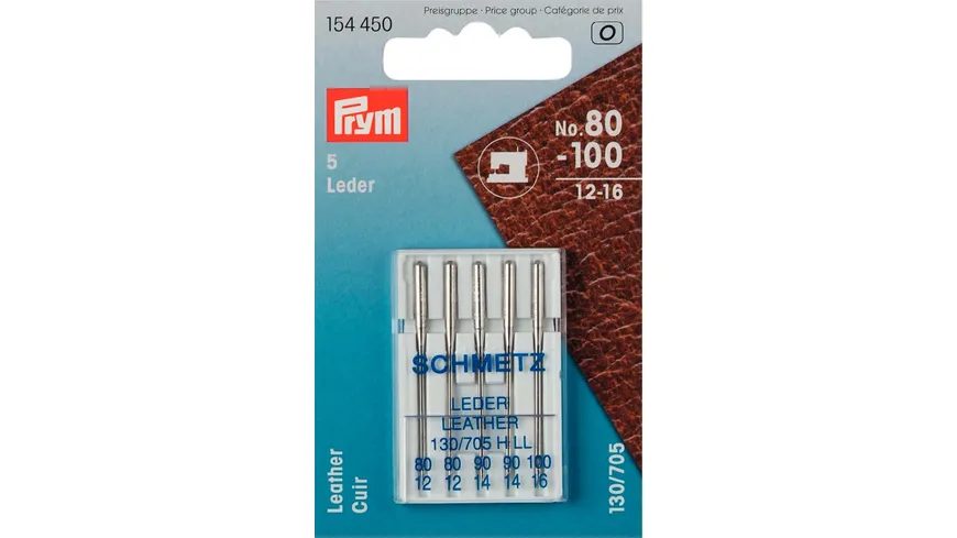 Prym Nähmaschinennadeln 130/705 Leder 80-100